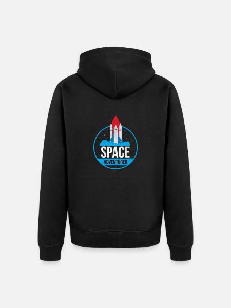 Cadeau d'aventure spatiale - Veste à capuche bio Premium Unisexe - noir