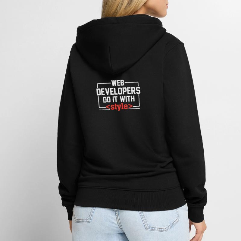 Web Developers Do It With Unisex Premium Bio Zip Hoodie