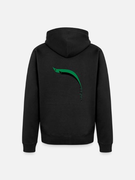 Bubble Fish - Unisex Premium Bio Zip Hoodie - Schwarz
