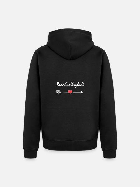 Beachvolleyball - Unisex Premium Bio Zip Hoodie - Schwarz