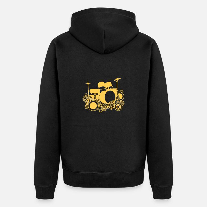 Batterie Percussion Percussion - Veste à capuche bio Premium Unisexe - noir