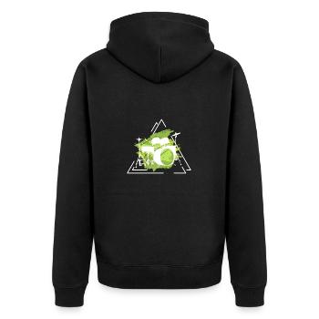 Batterie Percussion Percussion - Veste à capuche bio Premium Unisexe - noir - Dos - Nico (187cm)