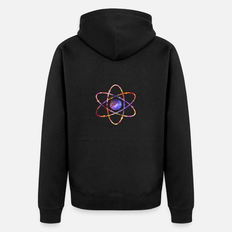 Physik Energie Atom Physiker Student Geschenk - Unisex Premium Bio Zip Hoodie - Schwarz