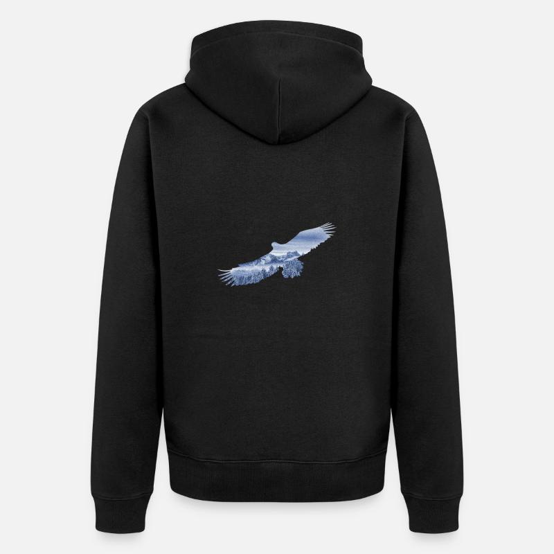 Soar like an Eagle - Unisex Premium Bio Zip Hoodie - Schwarz