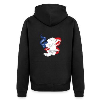 Linedance - Linedancer - Bottes Cowboy Pays - Veste à capuche bio Premium Unisexe - noir - Dos - Nico (187cm)