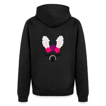 Lustige Lama-Lama-Alpaka-T-Shirt Geschenkideen - Unisex Premium Bio Zip Hoodie - Schwarz - Hinten - Nico (187cm)