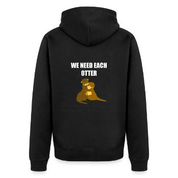 Nous avons besoin de chaque loutre - Veste à capuche bio Premium Unisexe - noir - Dos - Nico (187cm)