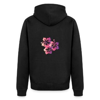 Hawaii Honolulu Boarder Surfer Tiki Sommer urlaub - Unisex Premium Bio Zip Hoodie - Schwarz - Hinten - Nico (187cm)