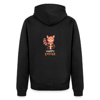 Red Panda - Easter - Happy Easter - Easter egg - Unisex Premium Organic Zip Hoodie - black - Back - Nico (187cm)