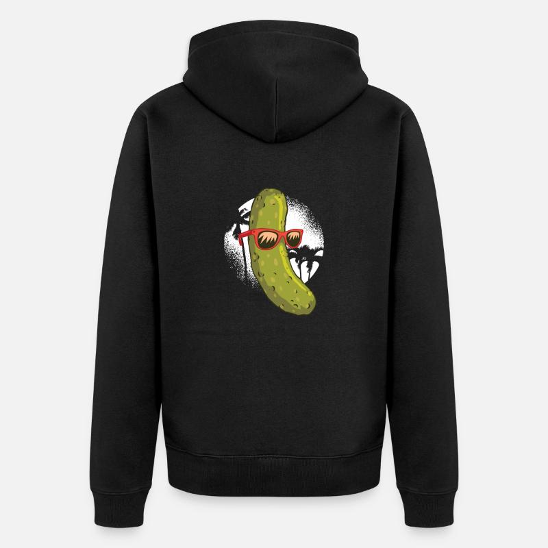 Gurke - Coole Gurke - Unisex Premium Bio Zip Hoodie - Schwarz