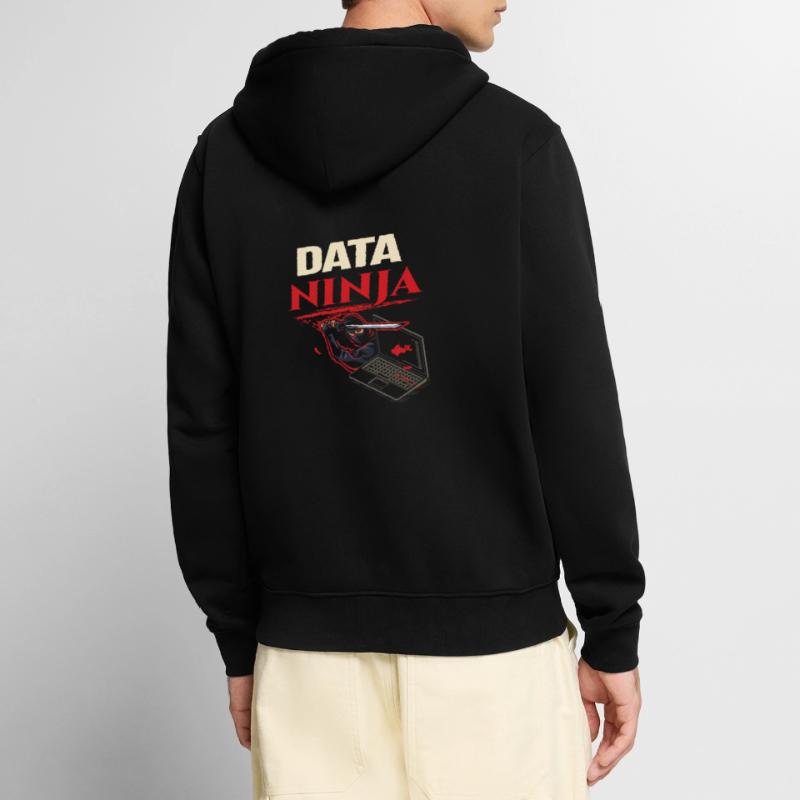 Data Ninja computer programming coder Unisex Premium Organic Zip Hoodie