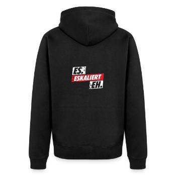 It escalates anyway party music open air gift - Unisex Premium Organic Zip Hoodie - black - Back - Nico (187cm)