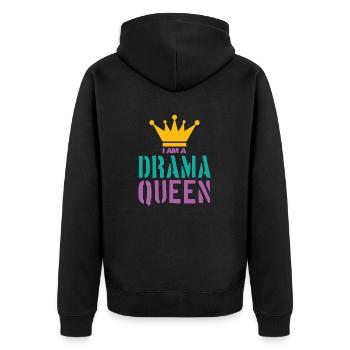 Drama Queen disant - Veste à capuche bio Premium Unisexe - noir - Dos - Nico (187cm)