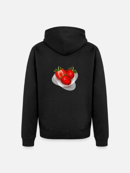 Fraises fraises - Veste à capuche bio Premium Unisexe - noir