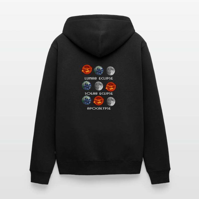 Eclipse Lunaire Eclipse Solaire Apocalypse Veste à capuche bio Premium Unisexe