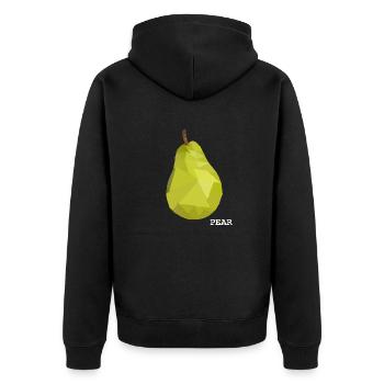 Poire - Poire Triangle pour les amateurs de fruits - Veste à capuche bio Premium Unisexe - noir - Dos - Nico (187cm)