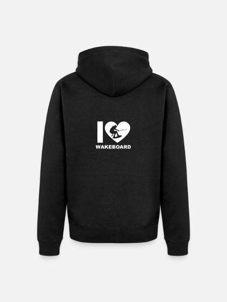 Wasserschi wakeboard - Unisex Premium Organic Zip Hoodie - black