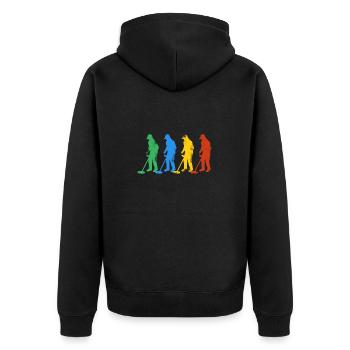 Metall Detektor Schatzsuche Sondeln Sonde Schatz - Unisex Premium Bio Zip Hoodie - Schwarz - Hinten - Nico (187cm)