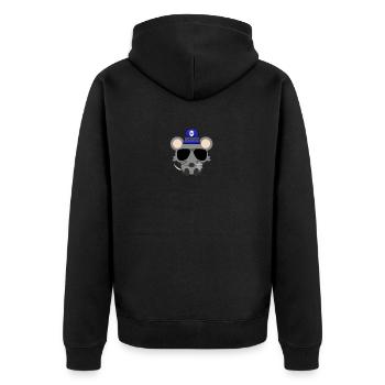 Polizei Maus, Sheriff Cops Polizist Polizei-Tier - Unisex Premium Bio Zip Hoodie - Schwarz - Hinten - Nico (187cm)