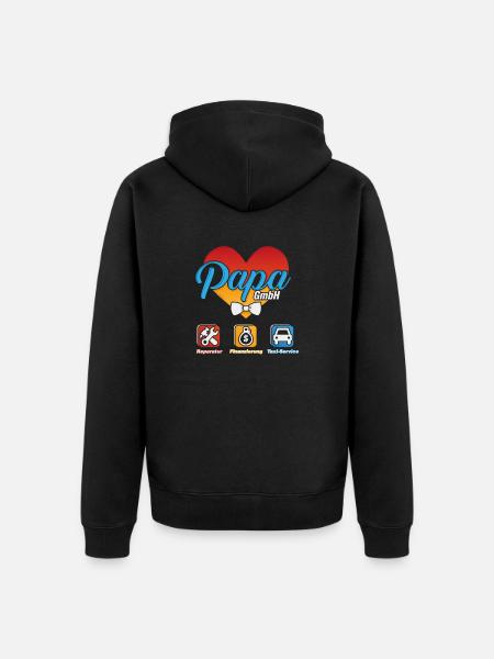 Funny Daddy Father Gift Idea - Unisex Premium Organic Zip Hoodie - black