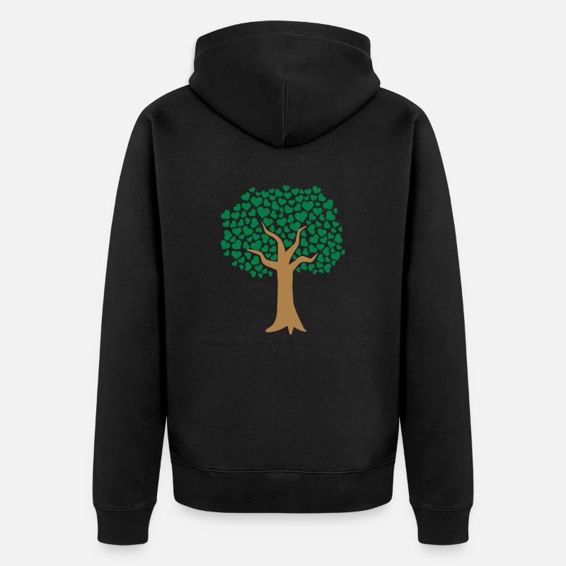 Arbre - Veste à capuche bio Premium Unisexe - noir