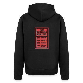 Hvac Professional Hourly Rate Mécatronicien froid - Veste à capuche bio Premium Unisexe - noir - Dos - Nico (187cm)