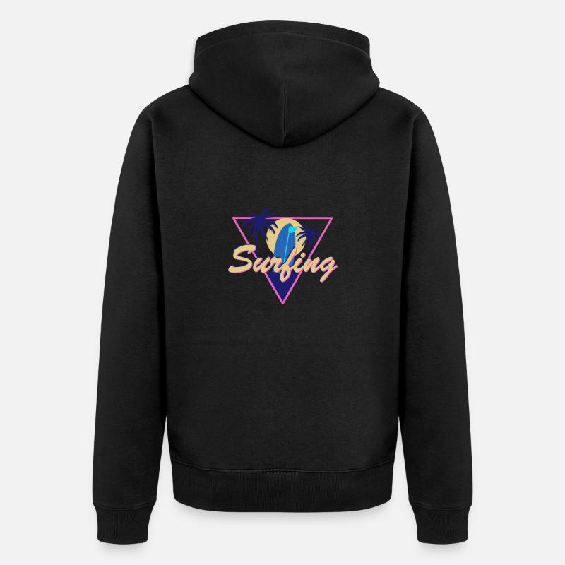 Soleil d'été soleil - Veste à capuche bio Premium Unisexe - noir