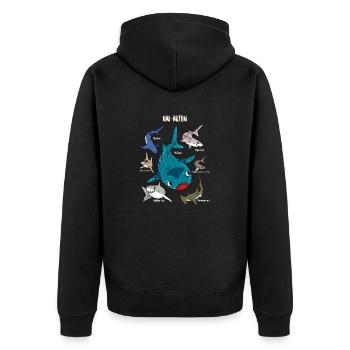 Shark boy shark species biology - Unisex Premium Organic Zip Hoodie - black - Back - Nico (187cm)