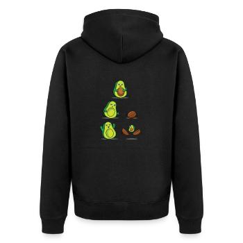 Avocado Mom for Pregnancy Mamacado Lovers - Unisex Premium Organic Zip Hoodie - black - Back - Nico (187cm)