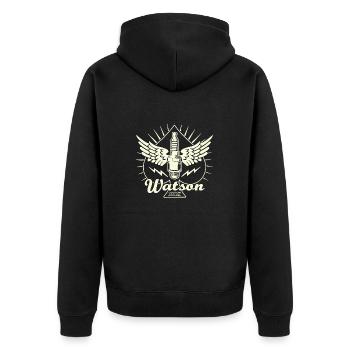 Watson Custom Apparel Bougie d'allumage Hot Rod punk - Veste à capuche bio Premium Unisexe - noir - Dos - Nico (187cm)