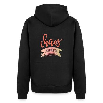 COORDONNATEUR du chaos - Veste à capuche bio Premium Unisexe - noir - Dos - Nico (187cm)