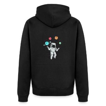 Astronaute Space Travel Planet Space Galaxy Tous - Veste à capuche bio Premium Unisexe - noir - Dos - Nico (187cm)