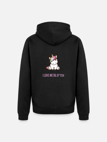 Unicorn - Unisex Premium Organic Zip Hoodie - black