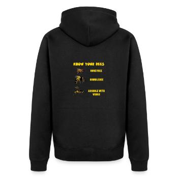 Beekeeping Honey Bee Beekeeper Pollination - Unisex Premium Organic Zip Hoodie - black - Back - Nico (187cm)