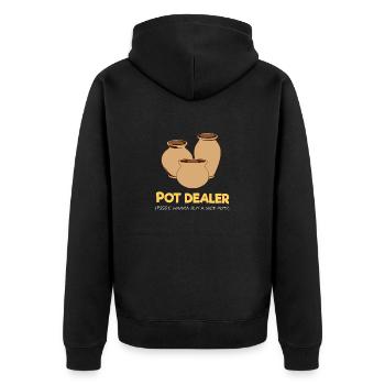 Pot dealer Poterie Poterie Poterie Poterie - Veste à capuche bio Premium Unisexe - noir - Dos - Nico (187cm)