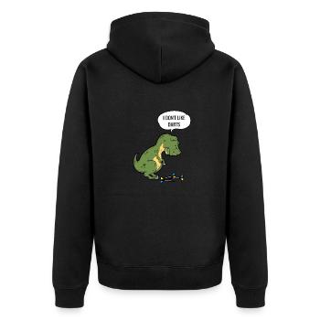 Jeu de fléchettes T-Rex Dinosboard Pun - Veste à capuche bio Premium Unisexe - noir - Dos - Nico (187cm)