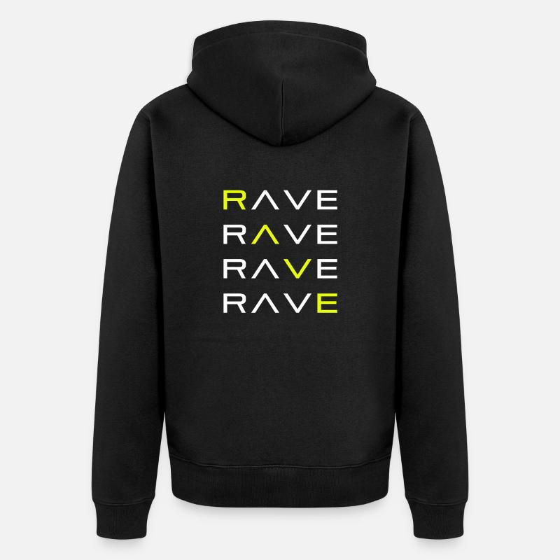 RAVE TECHNO RAVER - Veste à capuche bio Premium Unisexe - noir