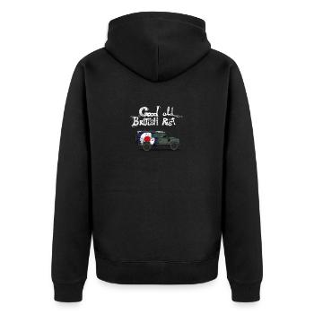 Good old British rust | Off-road vehicles - Unisex Premium Organic Zip Hoodie - black - Back - Nico (187cm)