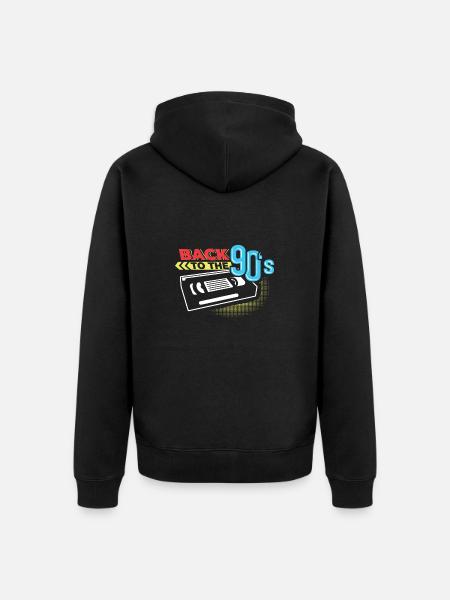 Ritorno agli anni '90 Ritorno al Pop-Party pop anni '90 - Felpa con cappuccio ecologica premium unisex - nero