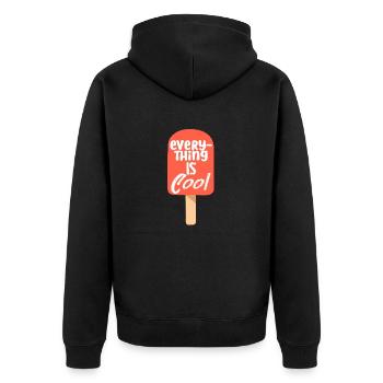 la glace pour toujours - mieux que la glace - Veste à capuche bio Premium Unisexe - noir - Dos - Nico (187cm)
