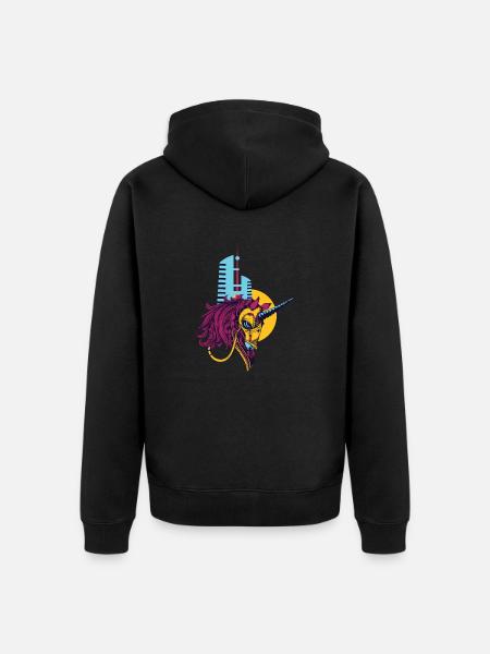 Einhörner Sind Echt - Unisex Premium Bio Zip Hoodie - Schwarz