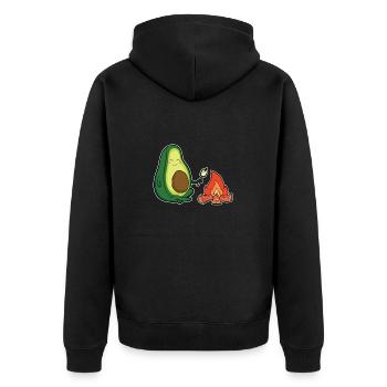 Scout drôle d'avocat camping feu de camp tente de garçon - Veste à capuche bio Premium Unisexe - noir - Dos - Nico (187cm)