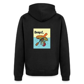 Canoe kayak paddling gift canoeist sayings - Unisex Premium Organic Zip Hoodie - black - Back - Nico (187cm)