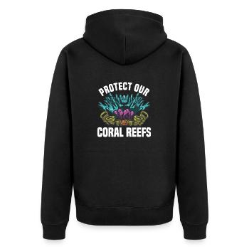 Jour De La Terre Drôle Récif De Corail Cadeau Hommes Femmes Enfants - Veste à capuche bio Premium Unisexe - noir - Dos - Nico (187cm)