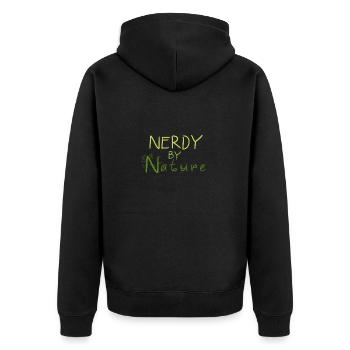Nerdy By Nature Nature Wilderness Outdoor Nerd Environment - Unisex Premium Organic Zip Hoodie - black - Back - Nico (187cm)