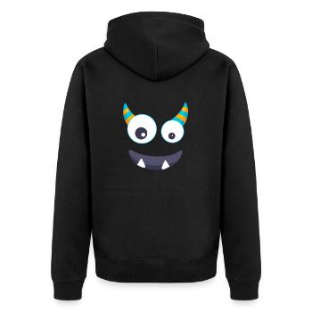 Monster carnival face carnival comic - Unisex Premium Organic Zip Hoodie - black - Back - Nico (187cm)