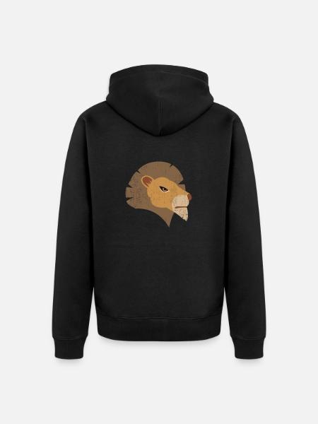 Jungle Animal V4 - Unisex Premium Organic Zip Hoodie - black