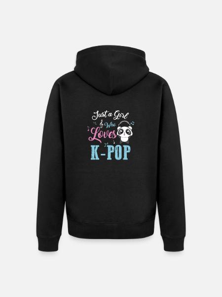 kpop band girl fan - Premium økologisk unisex-hettejakke - svart