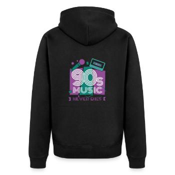 90 - Veste à capuche bio Premium Unisexe - noir - Dos - Nico (187cm)