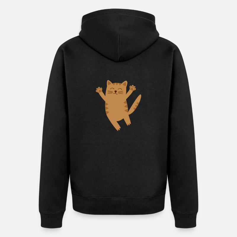 chat - Veste à capuche bio Premium Unisexe - noir